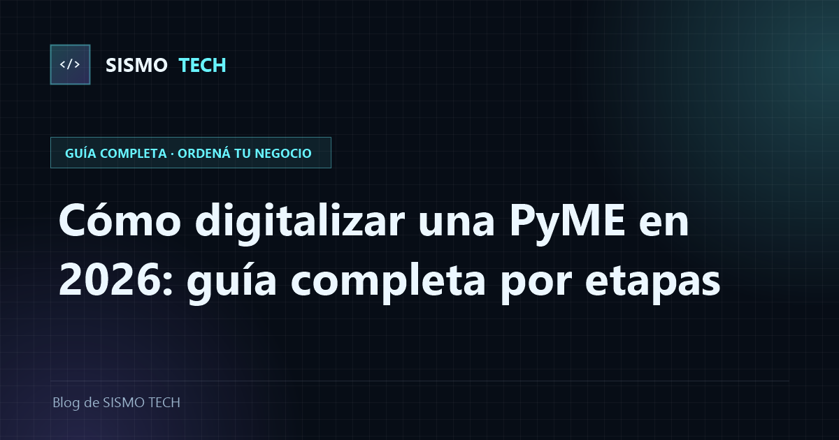Hoja de ruta por etapas para digitalizar una PyME: diagnóstico, orden, software, integraciones y automatización con IA